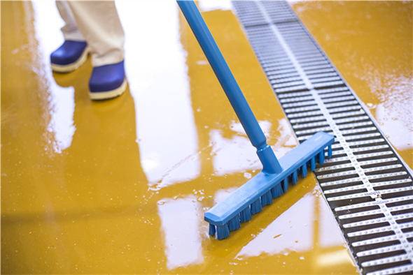 Perie pardoseli UST cu peri duri 400 mm, albastra - Vikan