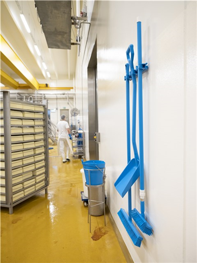 Suport perete Hygienic Hi-Flex 3-5 produse 420 mm, roz - Vikan roz