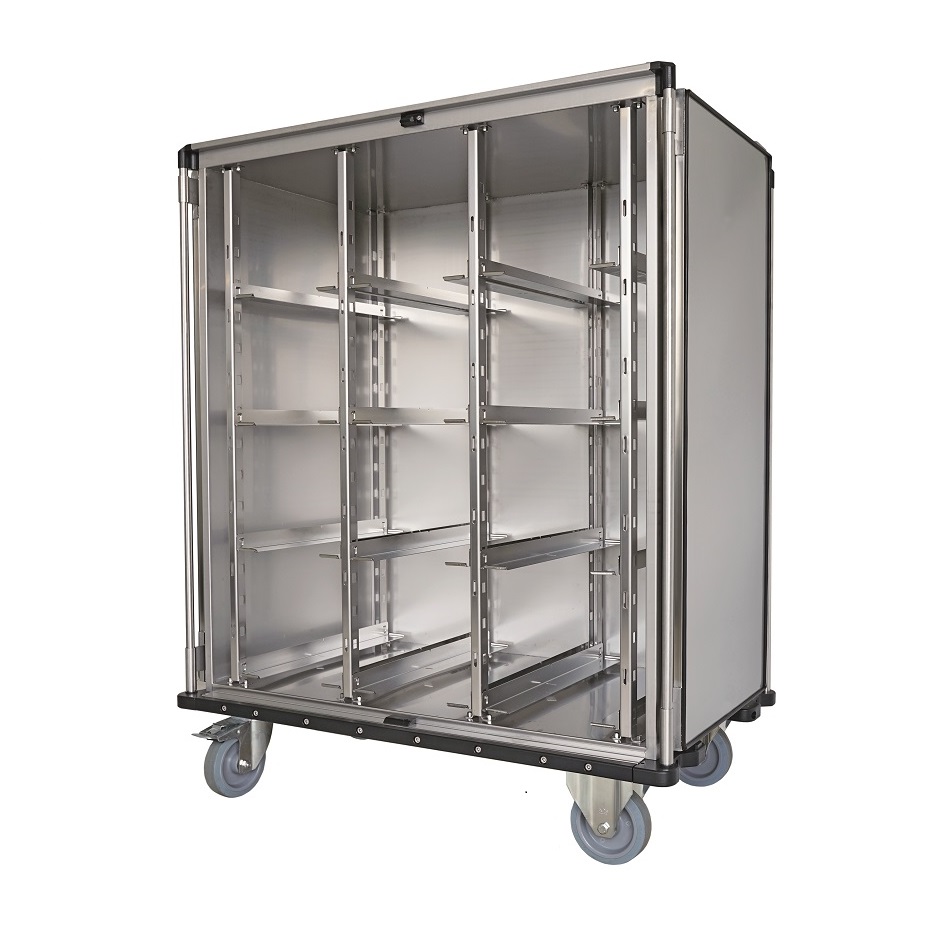 Carucior tip dulap cu sectiuni verticale pentru containere STE 8164 CR, 8 containere - ALVI