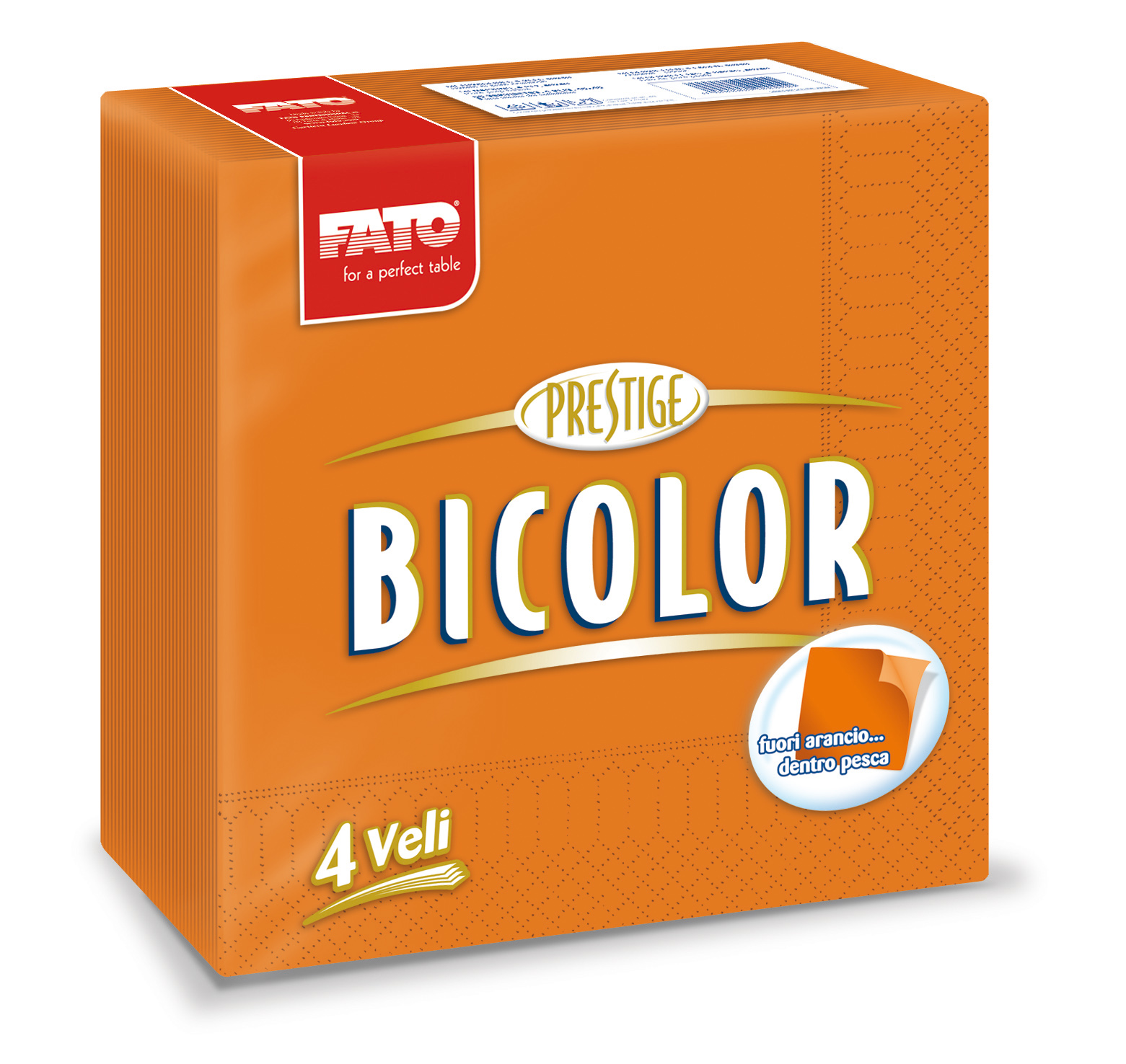 Servetele 40x40 cm 4 straturi, Bicolor - Fato portocali-deschis-portocaliu-inchis 