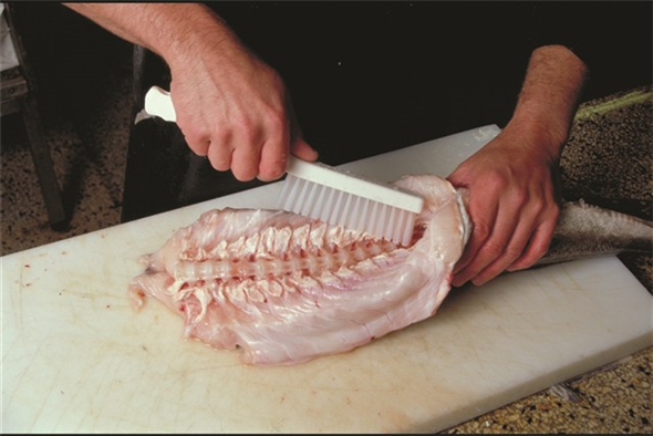 Perie ingusta cu maner scurt,peri extra-duri, 300 mm, albastra - Vikan