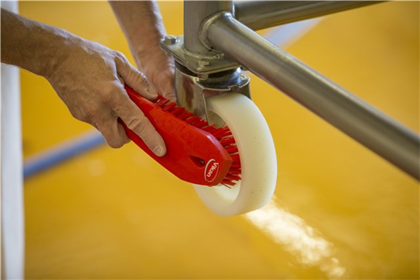 Perie de mana L, peri duri, 200 mm, albastra - Vikan