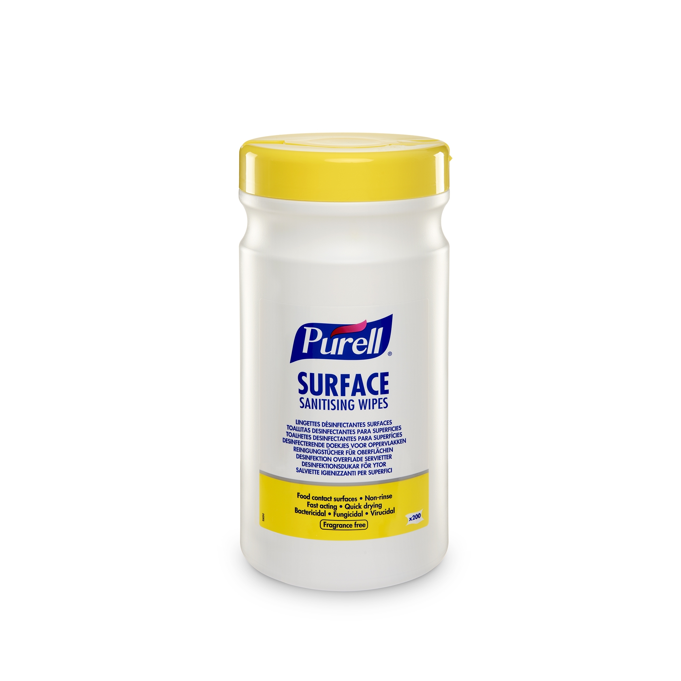 Purell - Servetele igienizante pentru suprafete pe baza de alcool, 200 buc/cutie