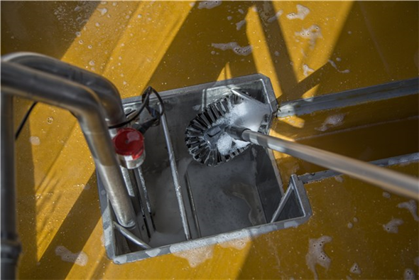 Perie pentru rezervoare 205 mm, peri medii, albastra - Vikan