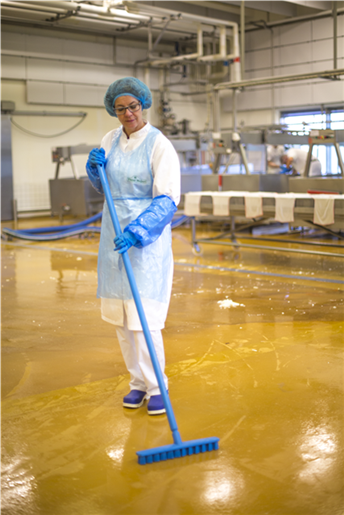 Perie pardoseli UST cu peri duri 400 mm, albastra - Vikan