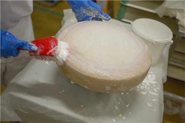 Perie cu maner scurt, peri moi/despicati, 270 mm, albastra - Vikan