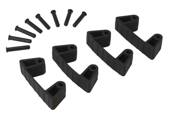 Carlig cauciuc (4 buc/set) 120 mm, roz - Vikan negru 