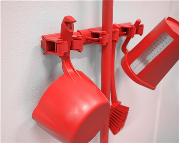 Suport perete Hygienic Hi-Flex 3-5 produse 420 mm, roz - Vikan roz