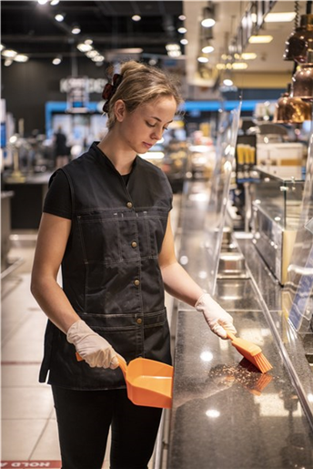 Perie cu peri medii, 330 mm, Vikan, albastru