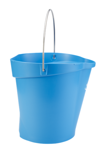 Galeata Hygiene 12 L, metal detectabila, Vikan, albastru