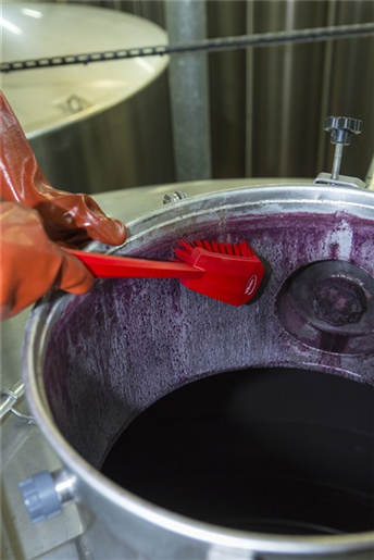 Perie cu maner lung, peri medii, 415 mm, albastra - Vikan