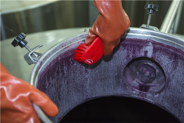 Perie de mana L, peri duri, 200 mm, albastra - Vikan