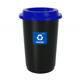 Cos de gunoi pentru colectare selectiva EcoBin 50 L, albastru - Plafor