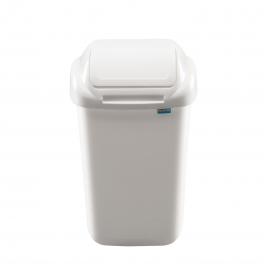 Cos de gunoi cu capac 50 L standard, alb - Plafor