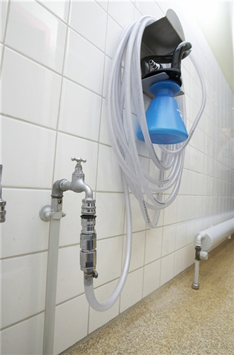 Suport perete inox pentru pulverizator cu jet de spuma - Vikan 