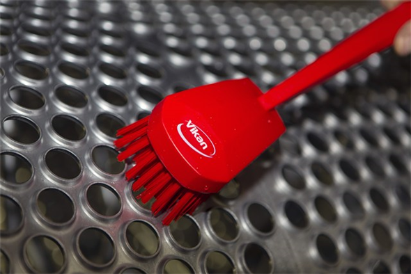 Perie cu maner lung, peri medii, 415 mm, albastra - Vikan