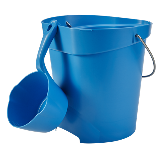 Galeata Hygiene 12 L, metal detectabila, Vikan, albastru