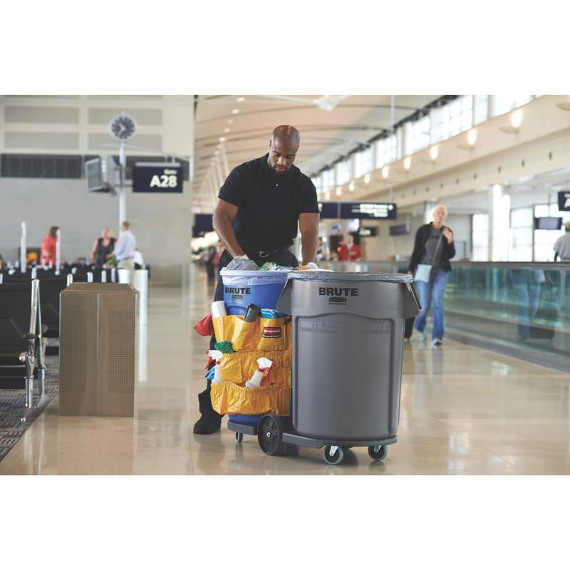 Container Brute cu canale de ventilare reciclare deseuri 121.1 L, albastru - Rubbermaid 