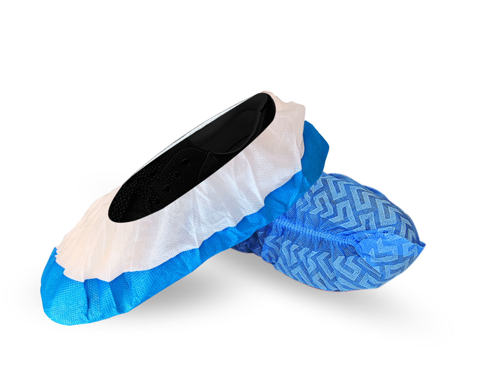 Protectie incaltaminte PP/CPE, alb/albastru - Global Food