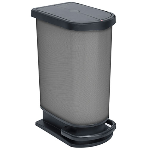 Cos gunoi mono cu pedala Paso 50L, gri carbon - Rothopro