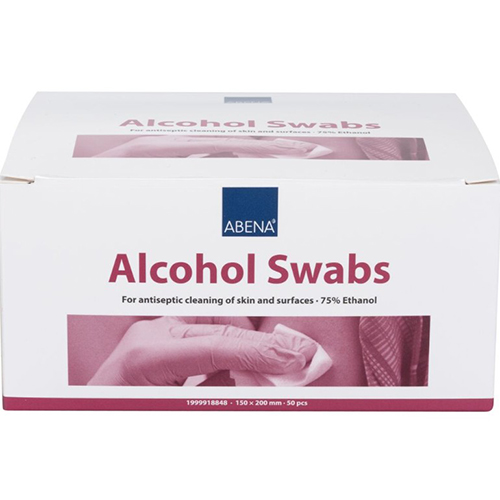 Servetele igienizante pe baza de alcool 50 buc/pac, rosu - Abena 