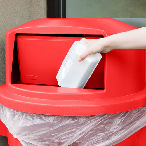 Capac (cupola) container Brute 121.1 L, rosu - Rubbermaid 