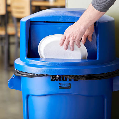 Capac (cupola) container Brute 166.5 L, rosu - Rubbermaid 