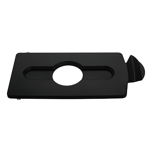 SJRS - Capac deseuri sticla/doza, galben -- Rubbermaid negru 