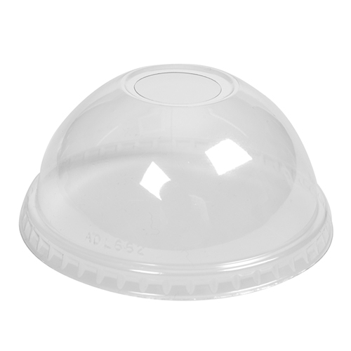 Capace bombate cu orificiu pentru pahare plastic 16 Oz, transparent - Abena