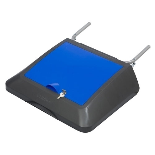 Capac multifunctional (blocabil) pentru carucioare curatenie/hoteliere Equipe, antracit - Vermop albastru 
