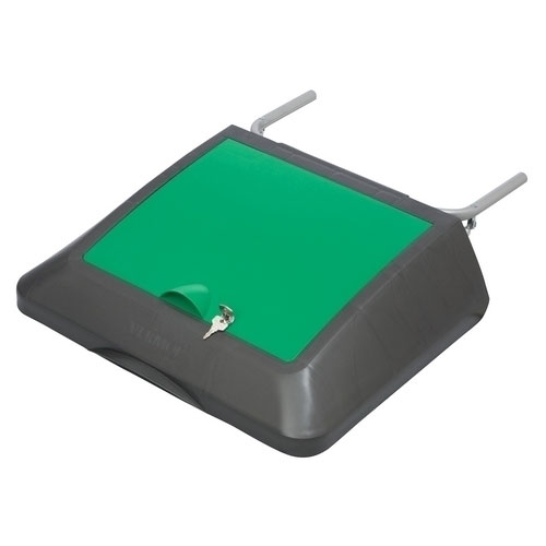 Capac multifunctional (blocabil) pentru carucioare curatenie/hoteliere Equipe, antracit - Vermop verde 