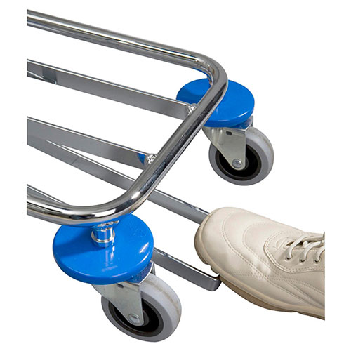 Carucior colectare lenjerie Meditrans triple cu pedala - Vermop 