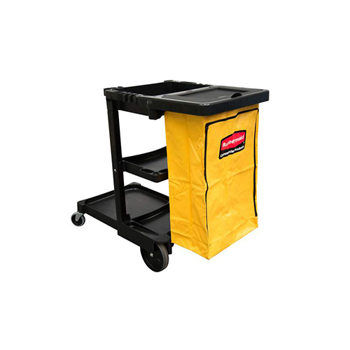 Carucior curatenie cu sac Janitor si doua roti pivotante - Rubbermaid 