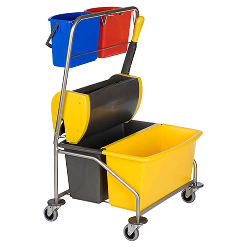 Carucior curatenie Twixter 2, inox - Vermop