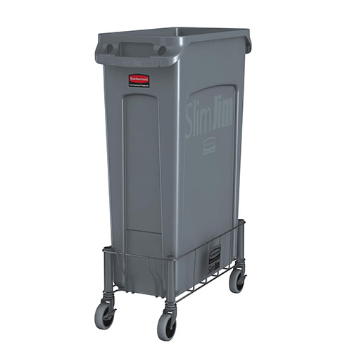 Carucior inox Slim Jim Single (individual) - Rubbermaid 