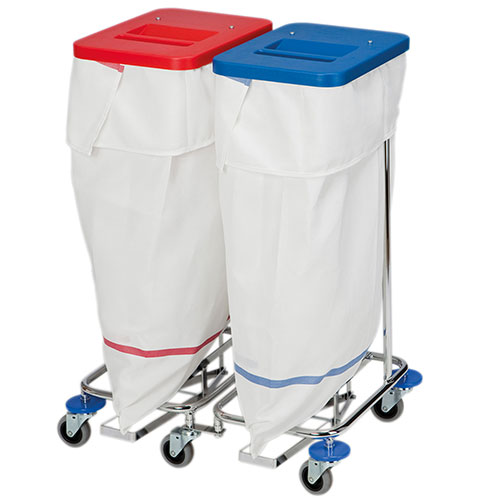 Carucior colectare lenjerie Meditrans double cu pedala - Vermop