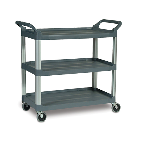 Carucior pentru servire deschis 135 kg (45 kg/raft), negru - Rubbermaid