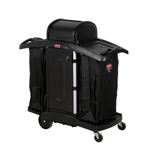 Carucior hotelier - securitate ridicata, negru - Rubbermaid 
