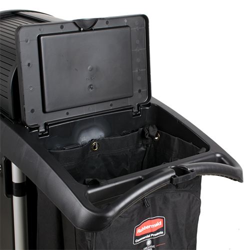 Carucior hotelier - securitate ridicata, negru - Rubbermaid 