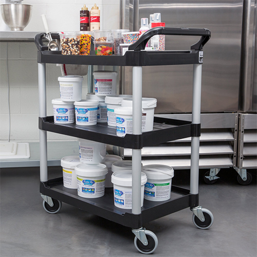 Carucior pentru servire Utility 90.7 kg, negru - Rubbermaid negru