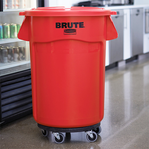 Carucior silentios containere Brute 113.4 kg, negru - Rubbermaid 