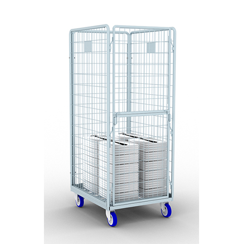 Carucior transport lenjerie pentru spalatorie textila cu 4 laturi, 50 x 100 mm T25 - Picchi