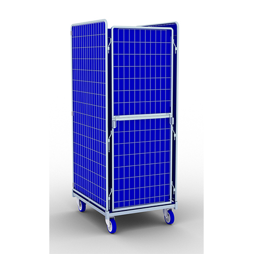 Carucior transport lenjerie pentru spalatorie textila cu 4 laturi cu polipropilena, 50 x 100 mm T20 - Picchi