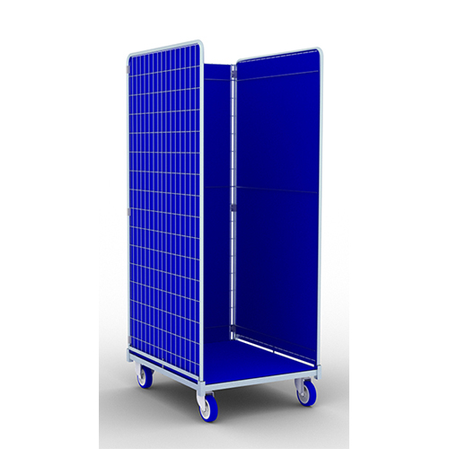 Carucior transport lenjerie pentru spalatorie textila cu 3 laturi cu polipropilena, 50 x 100 mm T20 - Picchi 