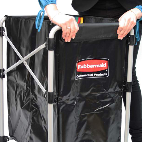 Carucior X-Cart pliabil pentru rufe 150 L, gri - Rubbermaid 