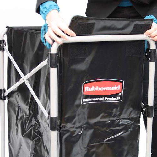 Carucior X-Cart pliabil pentru rufe 150 L, gri - Rubbermaid 