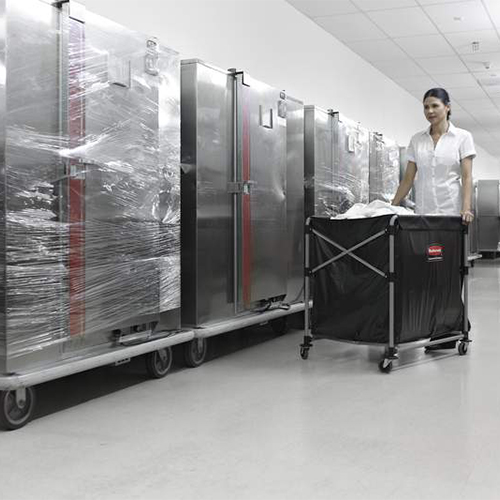 Carucior X-Cart pliabil pentru rufe 300 L, gri - Rubbermaid 