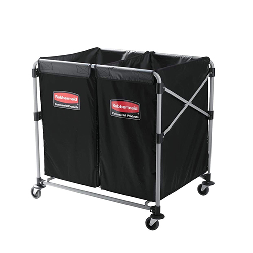Carucior X-Cart pliabil pentru rufe 300 L, gri - Rubbermaid