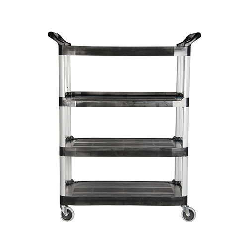 Carucior X-Tra pentru servire cu 4 rafturi 135 kg, negru - Rubbermaid