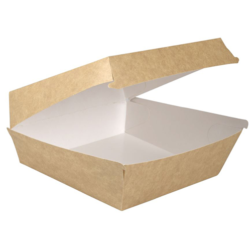 Caserola biodegradabila pentru burger 19 x 19 x 8.2 cm - Abena